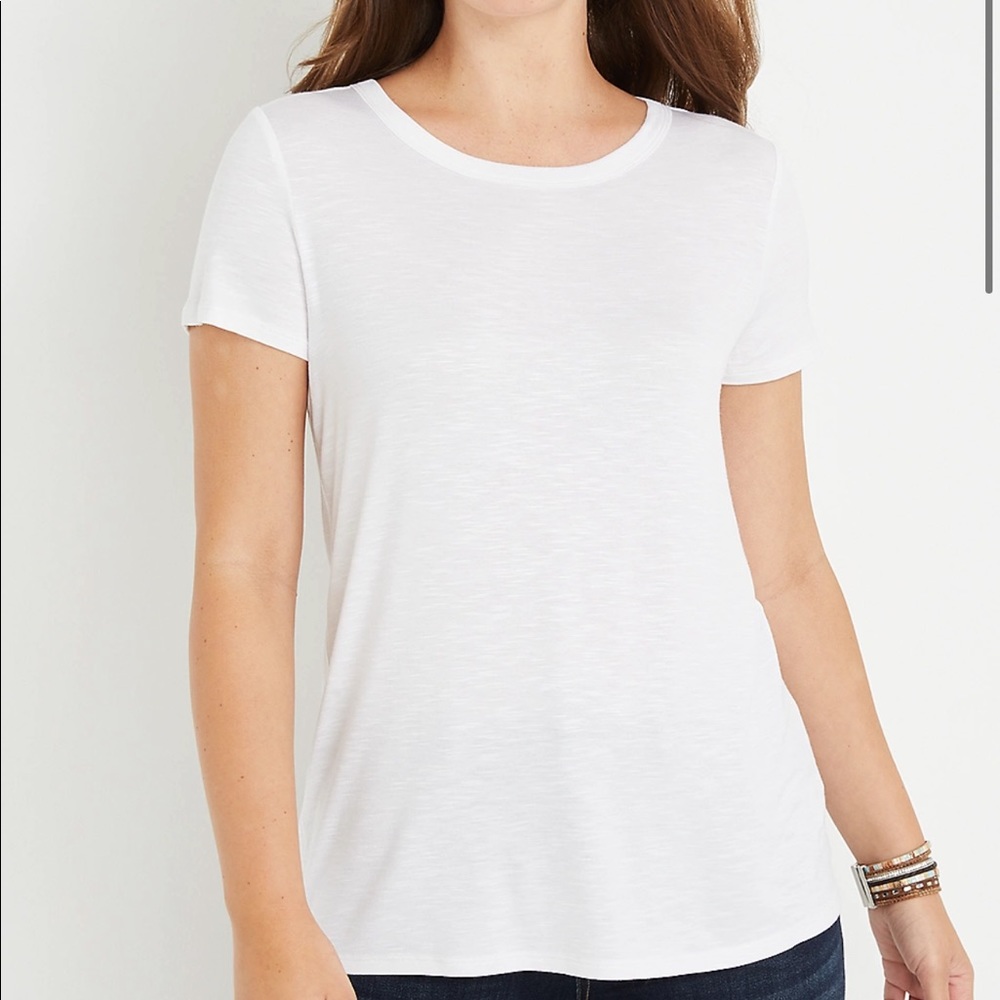 **3/$10!!!** Maurices | White Crew Neck Tee